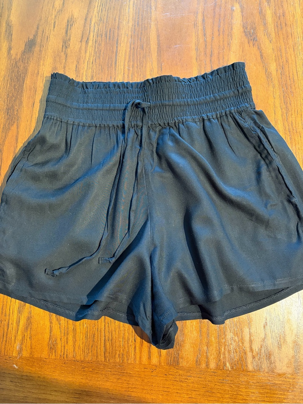 Abercrombie & Fitch Black Women's Drawstring Elastic Waist Shorts